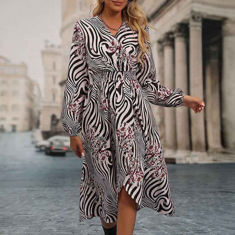 Zebra Printed Fashion Dress