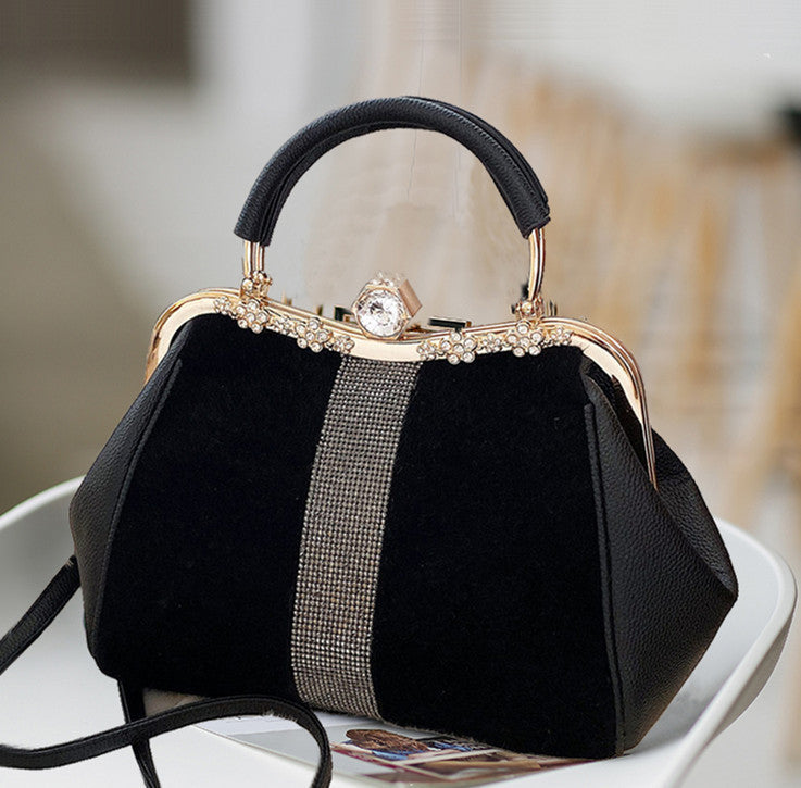 Diamond-embedded Handbag