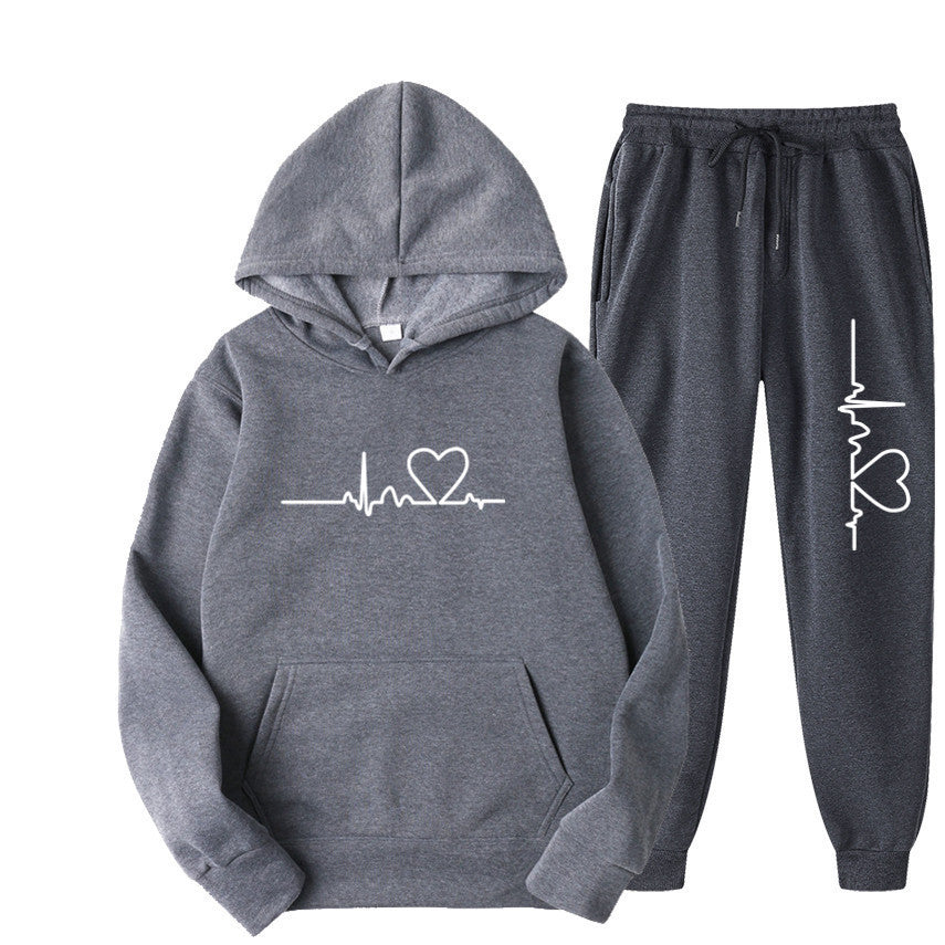 Unisex Fleece-lined Sweater Suit Hoodie