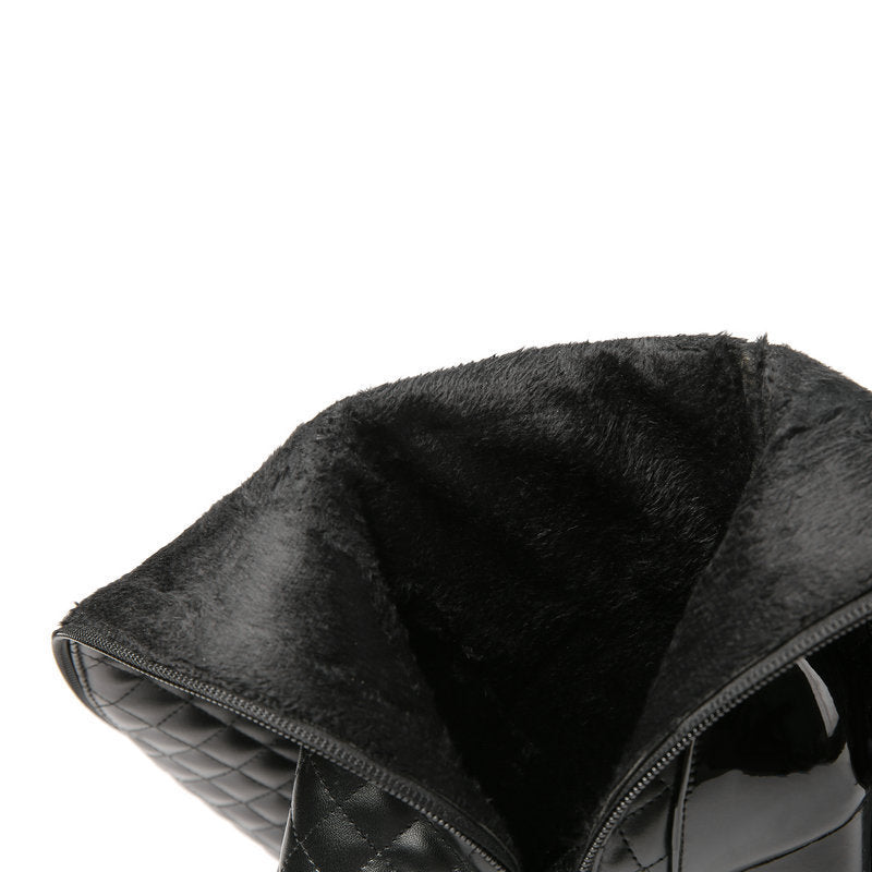 Block Heel Tall Women's Boots Side Zipper