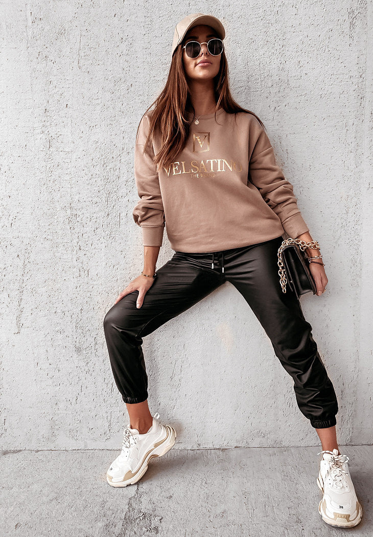 Women Casual Faux Leather Pants