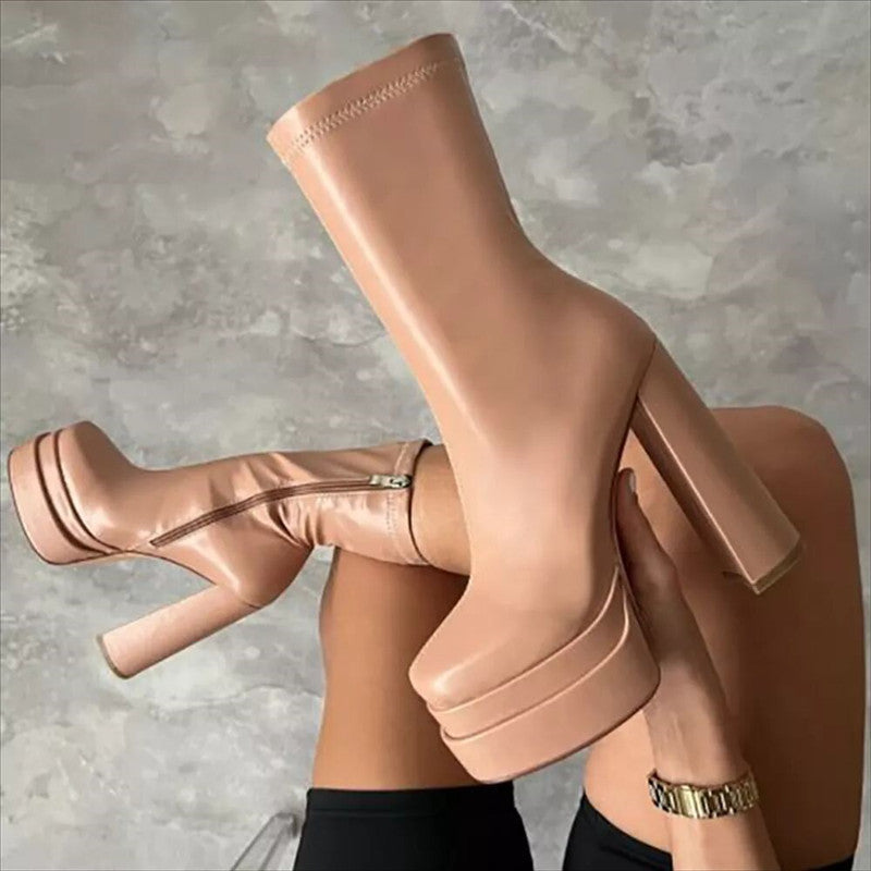 Retro High Heels Boots