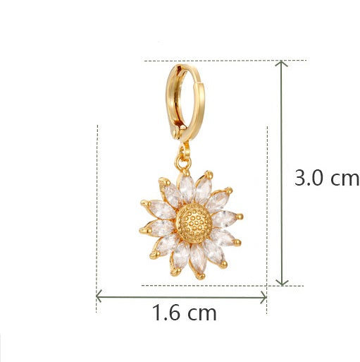 Creative Design Sunflower Earrings For Women