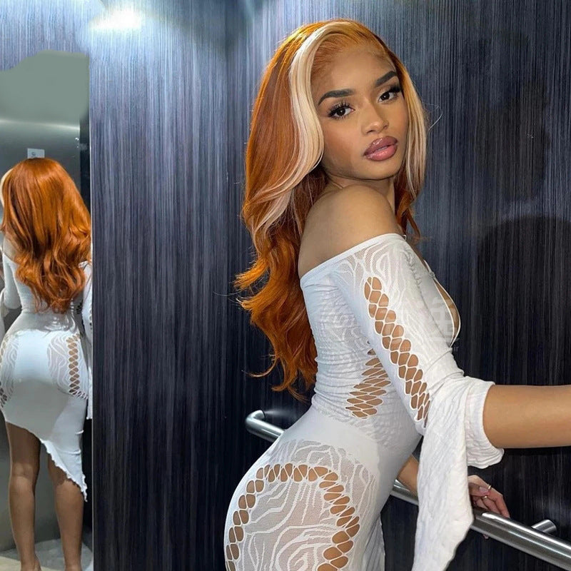 4X4 Human Hair Wig Highlight 613