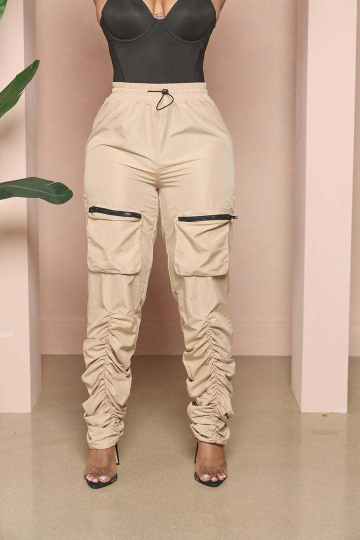 Casual Zipper Paket Cargo Pants