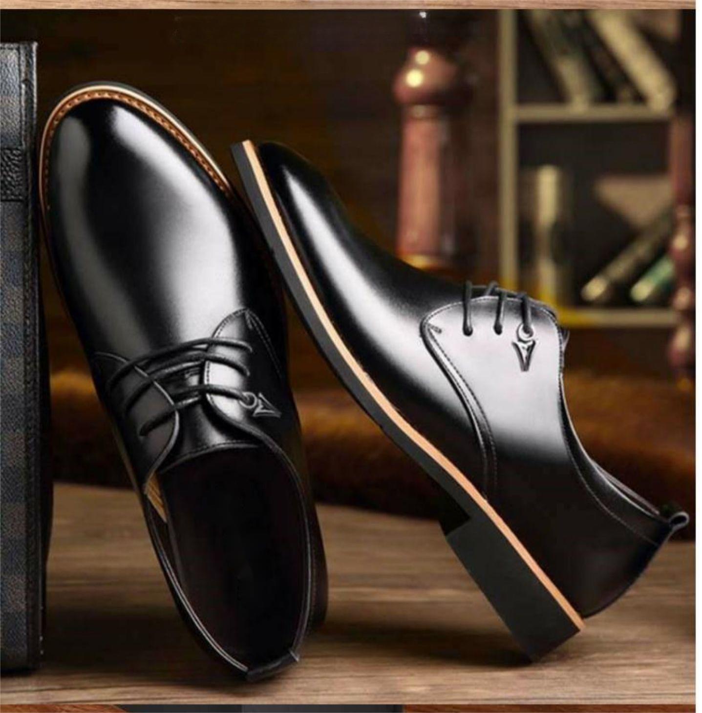 Men's Leather Shoes Formal Lace-up