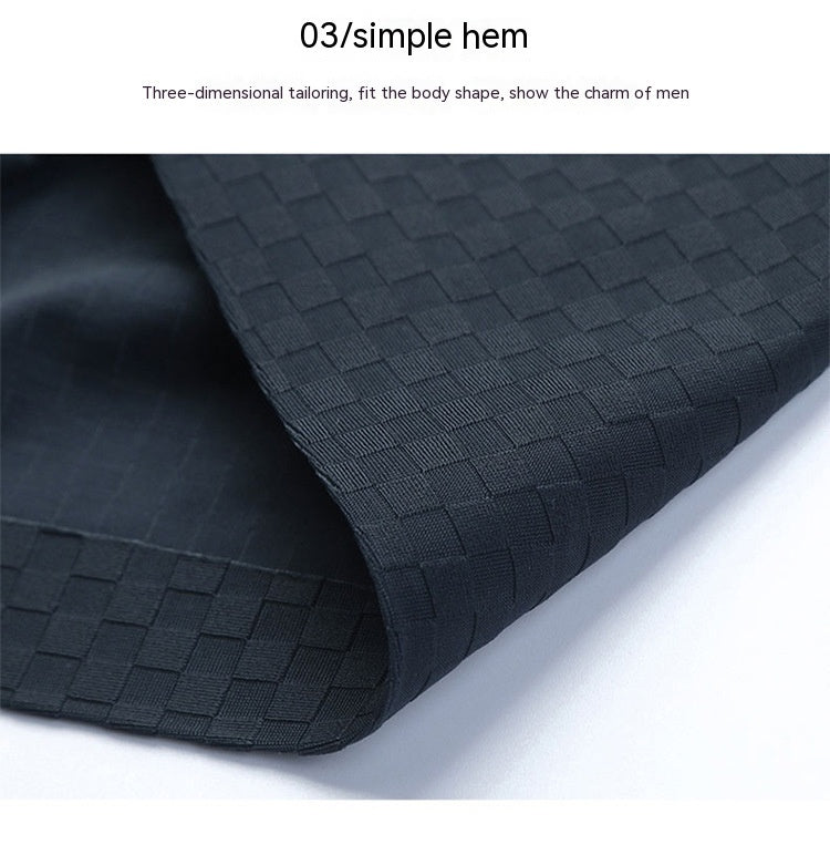 Seamless Short Sleeve Men's Solid Color