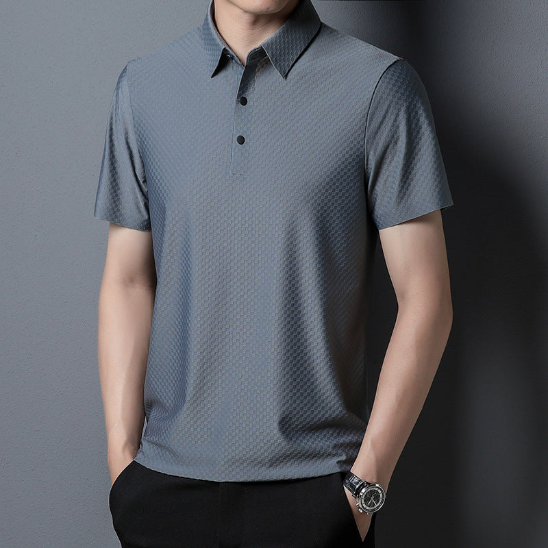 Seamless Short Sleeve Men's Solid Color