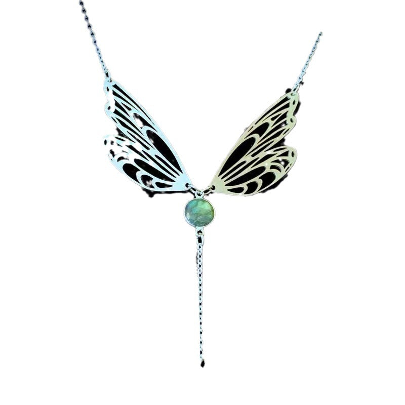 Elegant Butterfly Wings XINGX Tassel Clavicle Chain