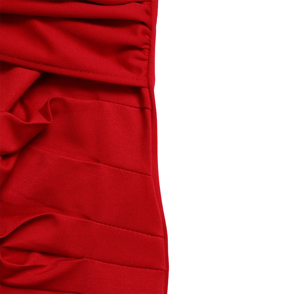 Pleated Wrapped Dress