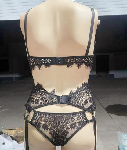Sassou Three-Piece Sexy Lace Lingerie