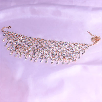 Huaman Diamond Shiny Rhinestone Necklace