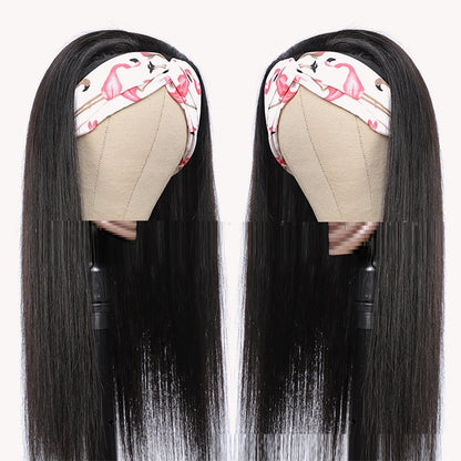 Human Hair Straight With Headband