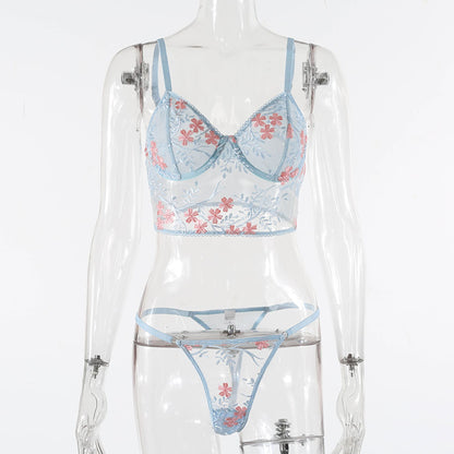 Cute Embroidered Sexy Lingerie Set