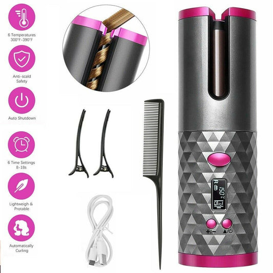 Electric Cordless Hair Curling Iron