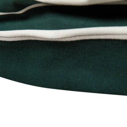 Men's Fashion Casual Polo Collar Striped Short-sleeved T-shirt