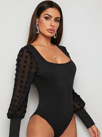 Sexy Slim Long Sleeves Bodysuit