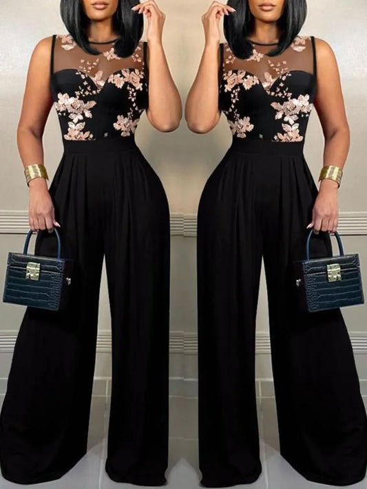 Chic Elegant Wide Leg Jumpsuit