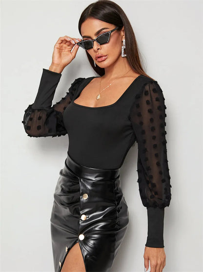Sexy Slim Long Sleeves Bodysuit