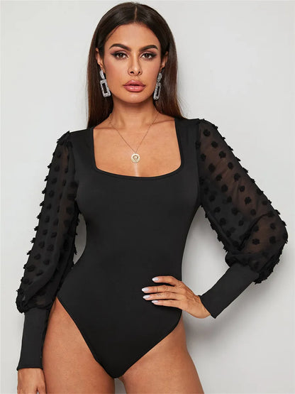Sexy Slim Long Sleeves Bodysuit