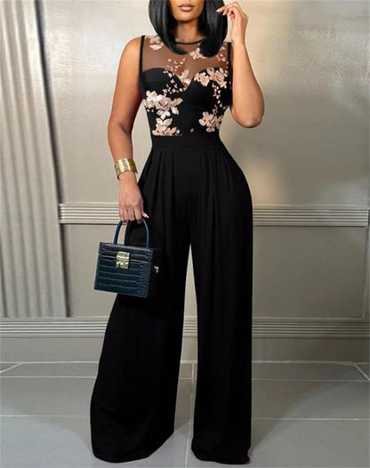 Chic Elegant Wide Leg Jumpsuit