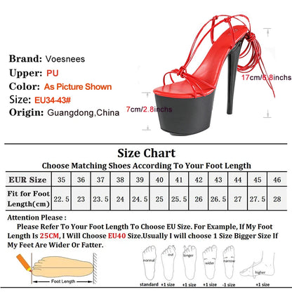 Ankle Lace-up Runway Women Platform Exotic Nightclub Sandals