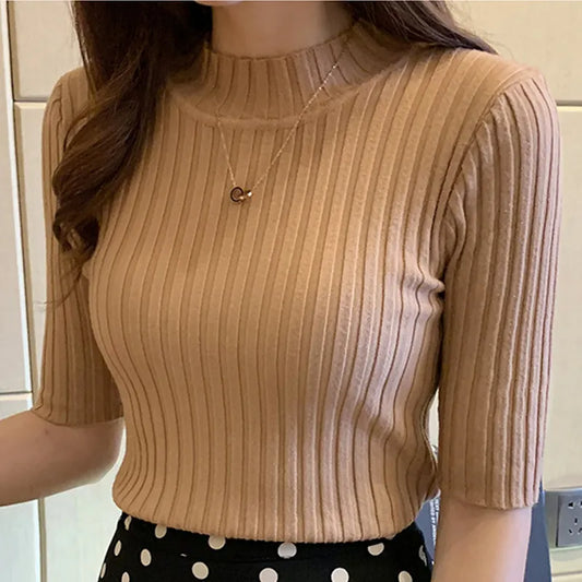 Women Knit Blouse Pullover