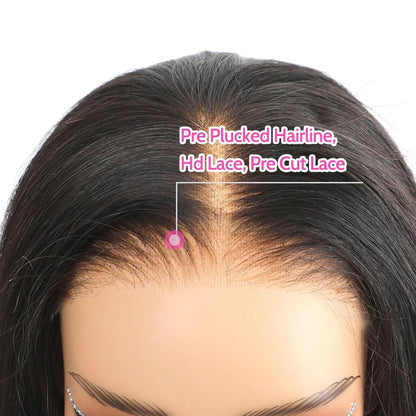 Glueless Straight HD Lace Wig Ready To Go Human Hair Pre plucked