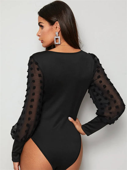 Sexy Slim Long Sleeves Bodysuit