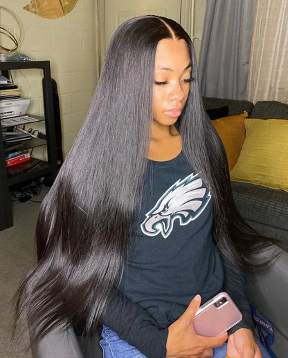 Glueless Straight HD Lace Wig Ready To Go Human Hair Pre plucked