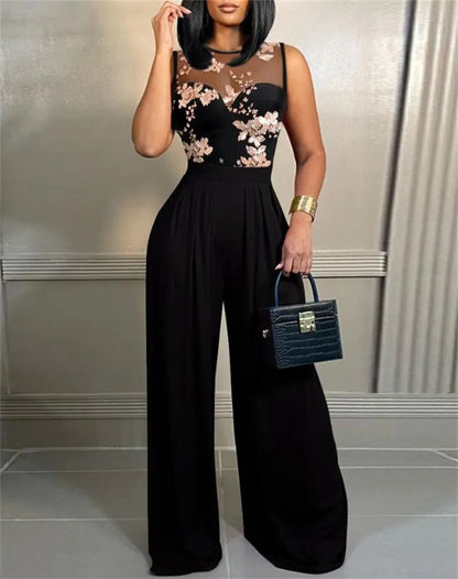 Chic Elegant Wide Leg Jumpsuit