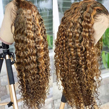 Human Hair Highlight Lace Frontal Wig