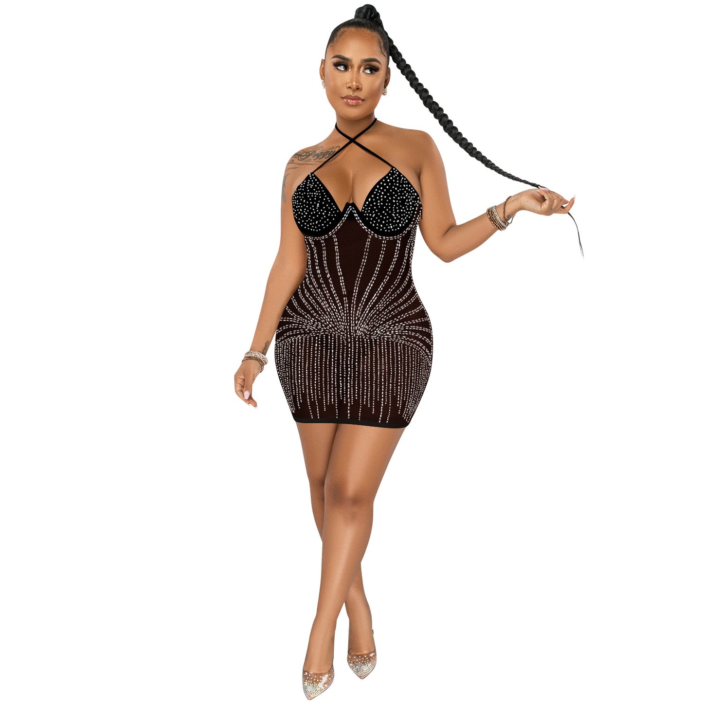 Sexy Rhinestone Party Dress